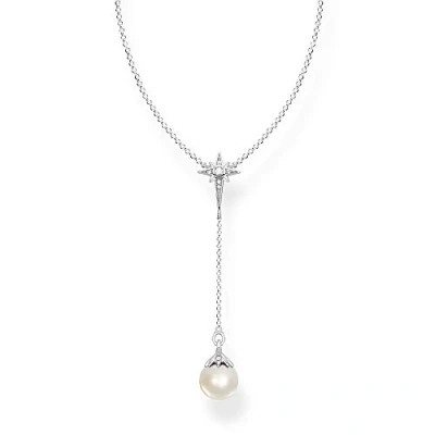 Abbildung von Thomas Sabo Damen Kette Perle mit Stern Silber 925 Sterlingsilber KE1986 167 14