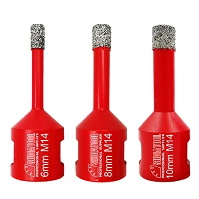 Abbildung von SHDIATOOL Diamant Bohrkronen Set Vakuumgelötete für Porzellan Fliese Granit Marmor Trockenbohren（Durchmesser 6/8/10mm）