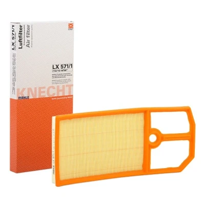 Abbildung von MAHLE ORIGINAL LX 571/1 Luftfilter 32,0 188 418,5 Filtereinsatz VOLKSWAGEN: Polo III Classic, Golf 4, 4 Variant, SEAT: Leon I Hatchback