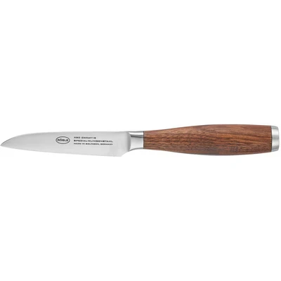 Abbildung von RÖSLE Gemüsemesser Masterclass, Hochwertiges Küchenmesser zum Zerkleinern von Obst und Gemüse, Made in Solingen, gerade Klinge aus Klingenspezialstahl, Nussbaumholz