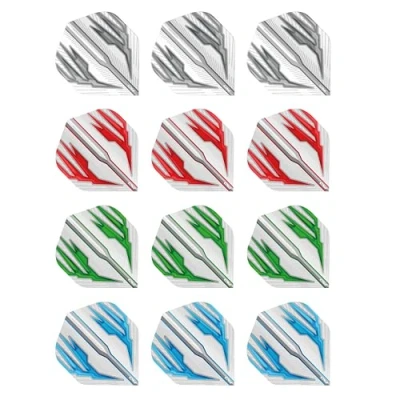 Abbildung von RED DRAGON Hardcore Light Wings Auswahlpackung Extra Dicke Standard Dart Flights 4 Sätze pro Packung (12 insgesamt)
