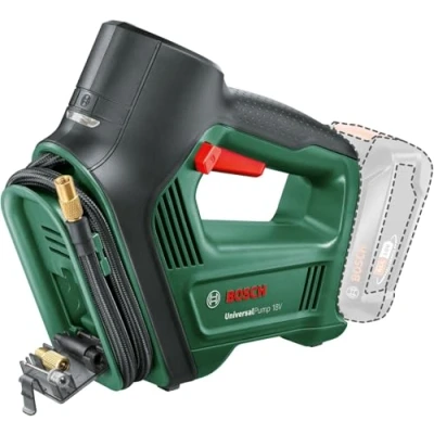 Abbildung von Bosch elektrische Luftpumpe Luftkompressor UniversalPump 18V (ohne Akku, 18 Volt System, für Auto , Motorrad und Fahrradreifen, 150 PSI, 10.3 Bar, im Karton)