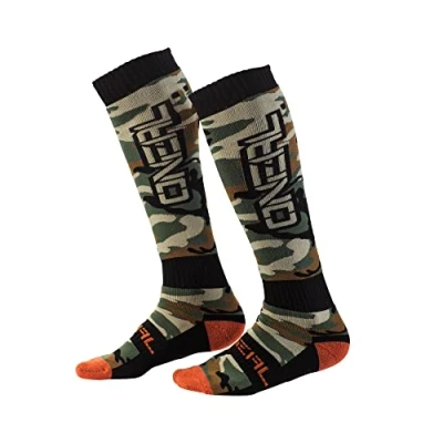 Abbildung von O&#039;NEAL Motocross Socken Motorrad Enduro Schweißabsorbierendes Material, Verstärkte Maschen, Strapazierfähiges Material PRO MX Sock WOODS CAMO Schwarz Grün One Size