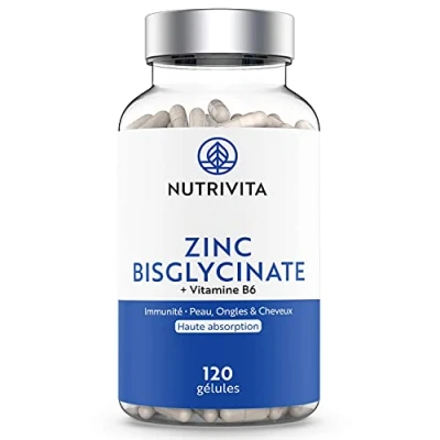 Abbildung von Zink 15 mg 120 Kapseln Bisglycinat Hochdosiert mit Vitamin B6 Vegan NOVOMA (ex Nutrivita)