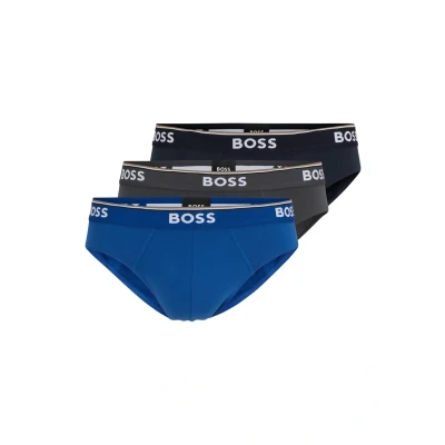 Abbildung von BOSS Brief Power 3 PACK Slip, Herren, Größe: Small, Open blue