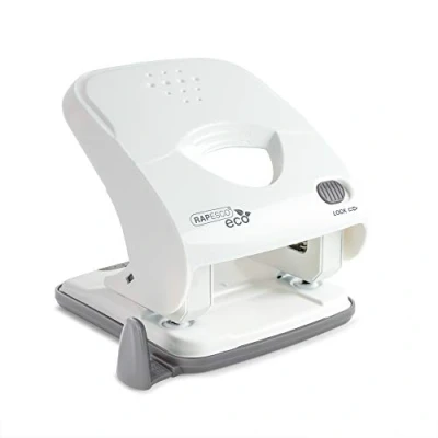 Abbildung von Rapesco 1524 ECO X5 30ps Locher, 2 fach Lochung, 30 Blatt Stanzkapazität, Soft Weiß