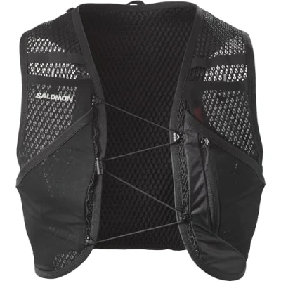 Abbildung von Salomon Active Skin 8 No Flasks Unisex Hydrationsweste Trail running Wandern MTB, Kompatibel mit weichen Trinkflaschen (nicht enthalten), Einfache Flüssigkeitszufuhr, Präzise Passform, Schwarz, L
