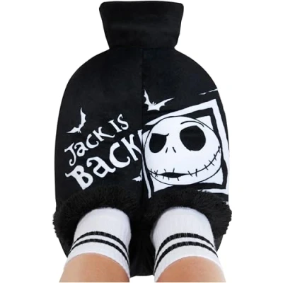 Abbildung von Disney Stitch Wärmflasche Füße, mit Bezug aus Fleece 1.8L, Geschenke für Frauen (Schwarzer Jack)