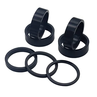 Abbildung von PLATT Fahrrad Ahead Vorbau Spacer 1/8&quot; Aluminium MTB Rennrad Distanzscheiben Headset 2mm/3mm/5mm/4x10mm（7PCS）
