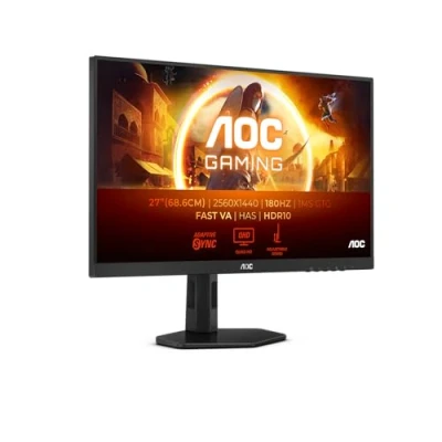 Abbildung von AOC Gaming Q27G4XND 27 inch QHD Monitor, 180 Hz, 0.5ms, FreeSync. Prem, Height Adjustable Stand, HDR10 (2560x1420, HDMI 2.0, DisplayPort 1.4)