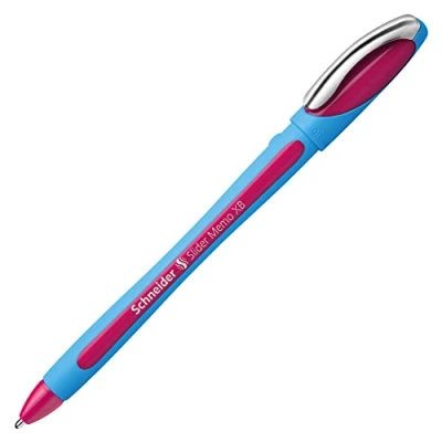 Abbildung von Schneider 150209 Slider Memo XB Kugelschreiber (mit Kappe, Strichstärke: XB) 10er Pack, pink