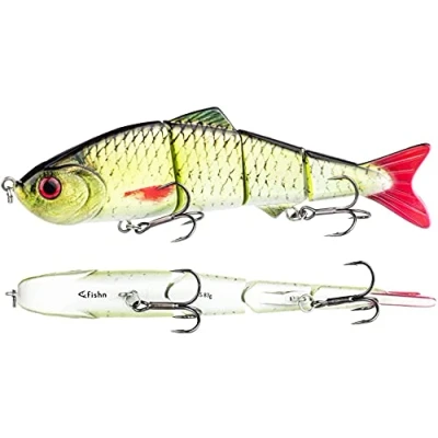 Abbildung von FISHN XXL Hecht Köder Bait Candy, Länge: 20 cm, Gewicht: 83 Gramm, Swimbait Kunstköder/Angelköder/Wobbler zum Angeln auf Raubfische wie Hecht, Zander, Dorsch (Green)