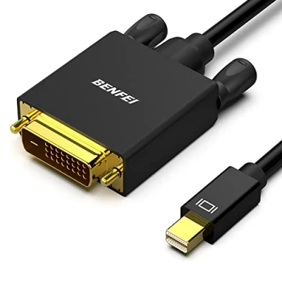 Abbildung von BENFEI Mini DisplayPort auf DVI D, 0,9m Vergoldet 1080P DP zu Kabel