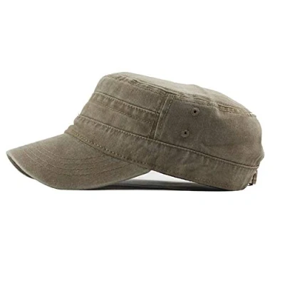 Abbildung von UAOOK Klassische Premium Army Cap Military Style Armee Hut Männer Low Profile Sommer 100% Baumwolle Einstellbare Fiddler Plain Flat Cadet, Baseball Retro Maler Seeleute Chapeau Unisex