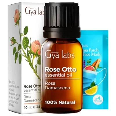 Abbildung von Gya Labs Ätherische Rosenöle für die Haut und Aromatherapie Rosenöl das Gesicht Ätherisches Diffusor, Haut, Gesicht, Haare Parfüm (10 ml)
