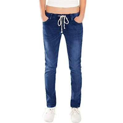 Abbildung von Fraternel Damen Jeans Hose Relaxed Loose fit Dunkelblau S