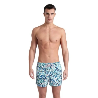 Abbildung von Arena Herren Mens Water Prints Beach Short Ao Swim Trunks, White Multi, XXL EU