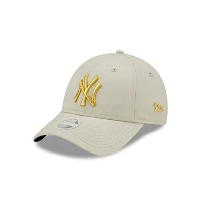 Abbildung von New Era Major League Baseball Fankappe York Yankees 9Forty Cap Metallic Logo beige One Size