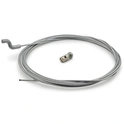 Abbildung von Easyboost Flexibler Gaszug Ø1,5mm mit Z Endstück Kabelbinder 2,50 Meter Universal Gaskabel Schraubnippel für Rasenmäher Einachsschlepper Freischneider