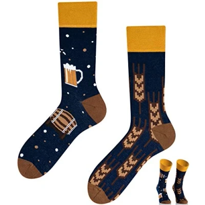 Abbildung von TODO Colours Lustige Socken mit Motiv Mehrfarbige, Bunte, Verrückte für die Lebensfreude (Schön Bulldogge, numeric_43)