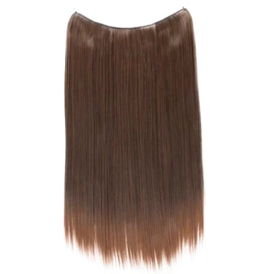 Abbildung von CAISHA 50cm 1 Tresse Extension mit Gummiband Extensions Haarverlängerung Haarteil Glatt Braun Mix E106