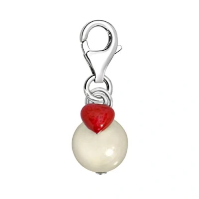 Abbildung von Quiges Charms Anhänger Perle Versilbert Damen Schmuck für Bettelarmband