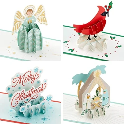 Abbildung von Hallmark Signature Paper Wonder Pop Up Weihnachtskarten Sortiment Religiös (4 mit Umschlägen)