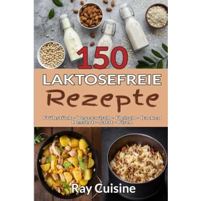 Abbildung von 150 laktosefreie Rezepte: Kochbuch für eine leckere Ernährung mit Rezepten Frühstück, Vegetarisch, Fleisch, Backen, Dessert, Salat und Fisch