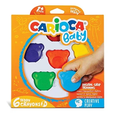 Abbildung von CARIOCA Teddy Wachsmalstifte, 6 Farben, 42956