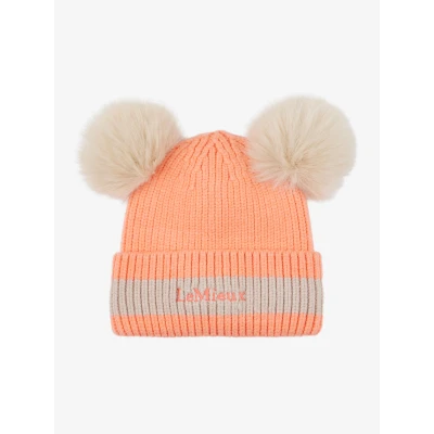 Abbildung von LeMieux Beanie Mini Double Pom Kinder Peach Punch One Size Agradi.deVerkauft von Agradi