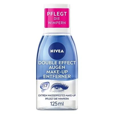 Abbildung von NIVEA Augen Make Up Entferner, Entferner für die sensible Augenpartie, Gesichtsreiniger entfernt extrem wasserfestes Up, Double Effect (125 ml)