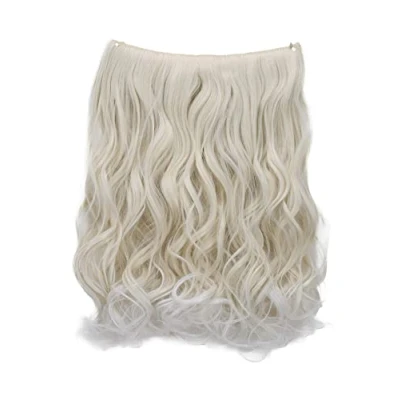 Abbildung von CAISHA 50cm 1 Tresse Extension mit Gummiband Extensions Haarverlängerung Haarteil Gewellt Hellblond Mix E124