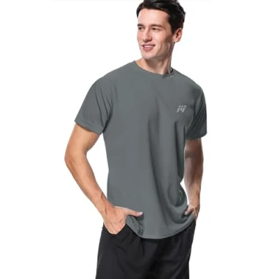 Abbildung von MeetHoo Herren Up2st Rash Guard Shirt, Dunkelgrau, XL EU