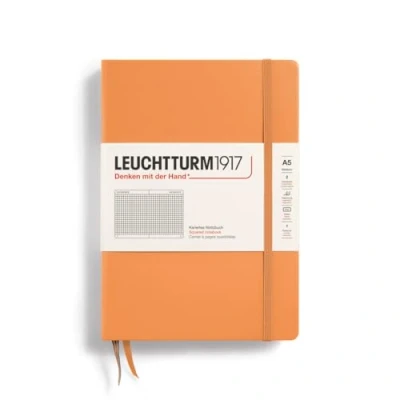 Abbildung von LEUCHTTURM1917 369782 Notizbuch Medium (A5), Hardcover, 251 nummerierte Seiten, Apricot, kariert