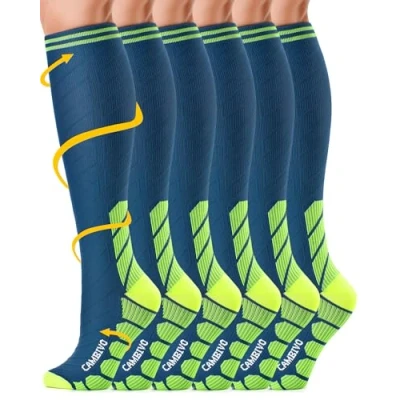 Abbildung von CAMBIVO Kompressionsstrümpfe Damen Herren 3 Paar, Stützstrümpfe, Compression Socks, Kompressionssocken, Thrombosestrümpfe für Erholung, Laufen, Reise, Shifahren, Schwangerschaft, Alltag