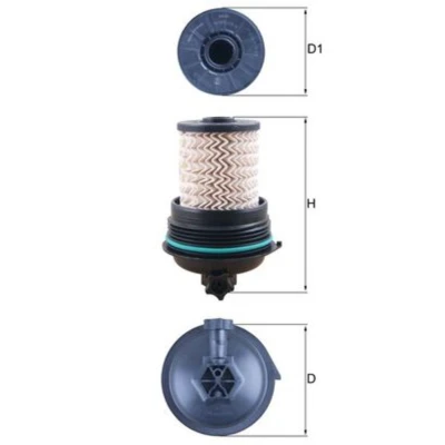 Abbildung von MAHLE ORIGINAL KX 480 Kraftstofffilter Filtereinsatz RENAULT: GRAND SCENIC 4, Talisman Saloon, Espace 5
