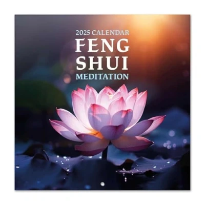 Abbildung von Kalender 2025 Wandkalender Grupo Erik Feng Shui Meditation Familienplaner 30 x cm 12 Monate + Letzten 4 2023 auf einer Seite