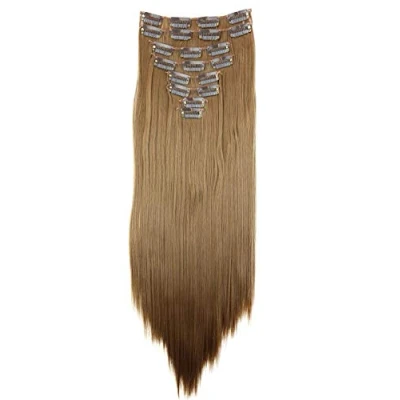 Abbildung von CAISHA XXL 50cm 8 Teile Set CLIP IN EXTENSIONS Nicole Haarverlängerung Haarteil Glatt Dunkelblond CES107
