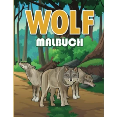 Abbildung von Wolf Malbuch: Wölfe Malvorlagen Geschenkidee für Erwachsene und Kinder