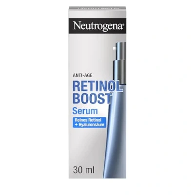 Abbildung von Neutrogena Retinol Boost Serum (30 ml), hoch wirksames Anti Aging Gesichtsserum mit Retinol, Myrtenblatt Extrakt &amp; Hyaluronsäure, leichte Gesichtspflege für jünger aussehende Haut