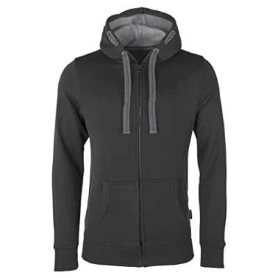 Abbildung von HRM Herren Jas M Kapuzenpullover, Dunkelgrau, 4XL