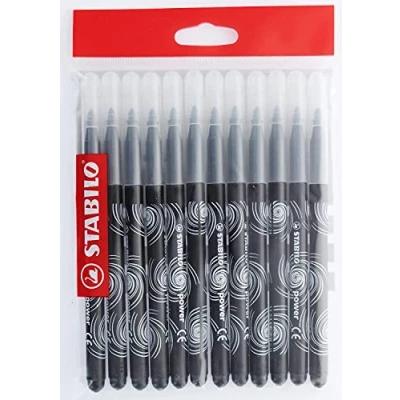 Abbildung von Filzstift STABILO power 12er Pack schwarz