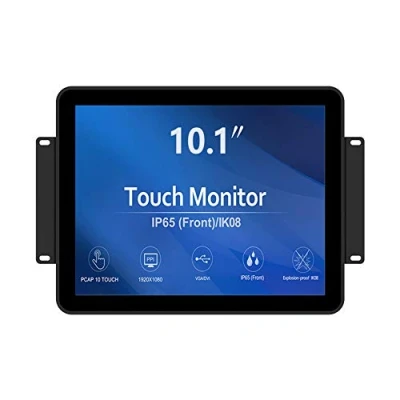Abbildung von GreenTouch 10,1 Zoll 10 Punkte vorne wasserdichter Industrie PCAP Touchscreen LCD Monitor mit offenem Rahmen 1280 x 800 Schwarz…