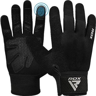 Abbildung von RDX Fitness Handschuhe Vollfinger Damen Herren, Gewichtheben Touchscreen Trainingshandschuhe, Bodybuilding Krafttraining Workout Gym Weight Lifting Gloves Powerlifting Kraftsport Griff Radfahren Sport