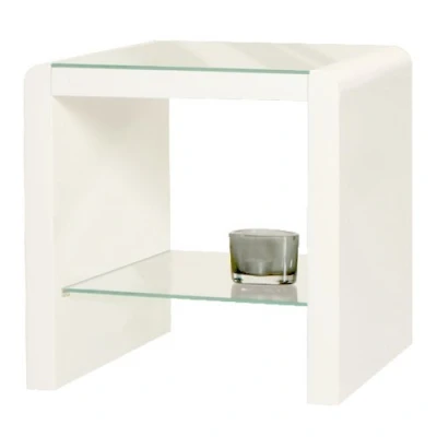 Abbildung von Phoenix Beistelltisch Holz Weiß, BxHxT in cm: 42,7x42,7x35