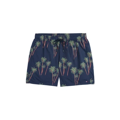 Abbildung von Tommy Hilfiger Essentials Medium Drawstring Print Badeshorts, Herren, Größe: Small, Desert sky