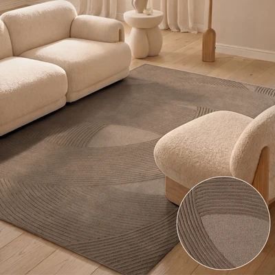 Abbildung von Ted Baker Wollteppich "Teppich Victoria" rechteckig 18 mm Höhe Naturteppich Wolle, Hoch-Tief-Design, Wohnzimmer, Schlafzimmer