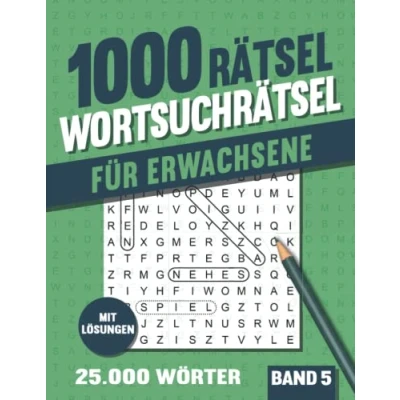 Abbildung von Wortsuchrätsel für Erwachsene: Großer Rätselspaß mit 1000 Buchstabenpuzzle Senioren und Erwachsene Band 5