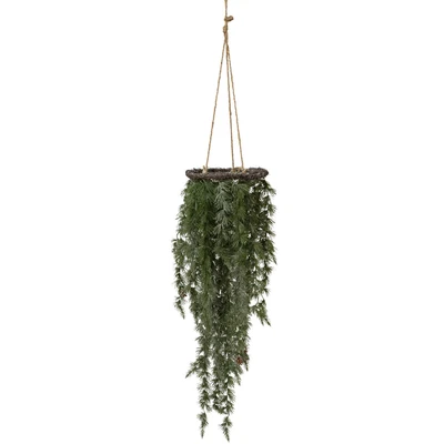 Abbildung von Creativ deco Winterliche Kunstpflanze »Weihnachtsdeko«, Hängezweig in Frost Optik