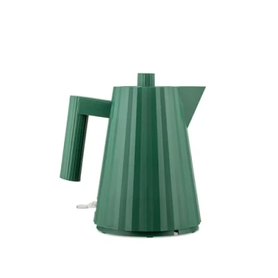 Abbildung von Alessi Plissé MDL06/1 GR Design Elektrischer Wasserkocher, aus Thermoplastischem Harz, Europäischer Stecker 2400 W, 100 cl, Grün